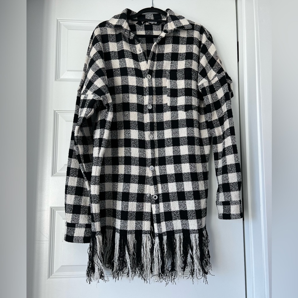 Palm Angels Checked Fringe Overshirt